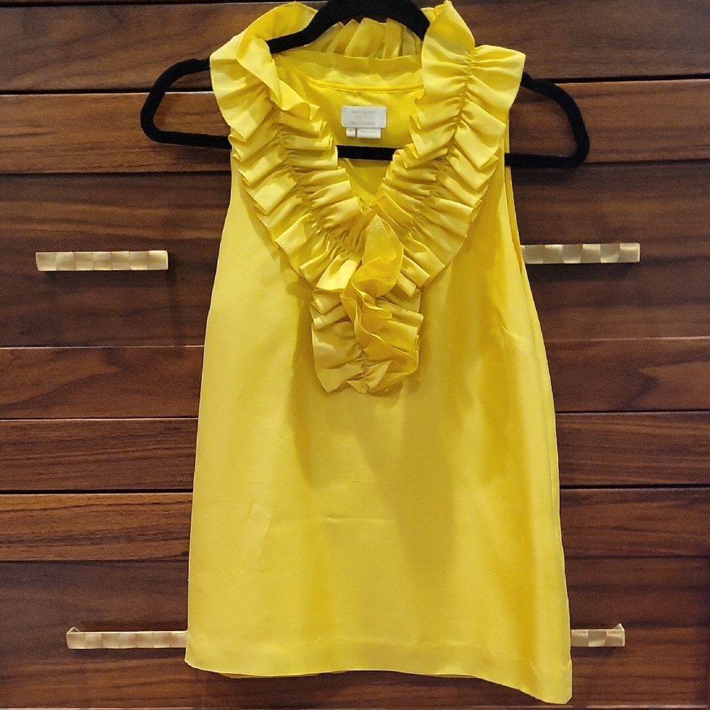Kate Spade Yellow Ruffle Blouse